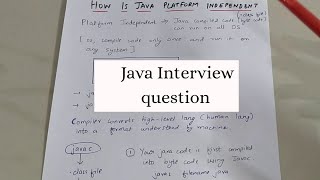 Why is Java Platform Independent | Java Interview Question