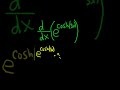 Derivative of e^(cosh(3x)) #shorts