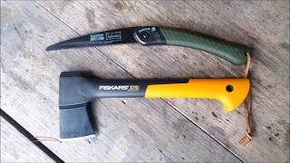 Bicycle trip to the local lean-to and testing my new Fiskars X7 hatchet