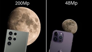 Samsung Galaxy S23 Ultra Vs iPhone 14 Pro Max Live Hands On Night Moon Zoom Test