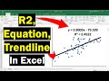 Adding The Trendline, Equation And R2 In Excel