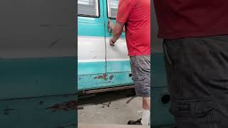 Dodge A108 Travco Family Wagon door step