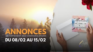 MATINÉE SPÉCIAL, ESPOIR ET CONCERT INOUBLIABLE – ANNONCES DU 08/02