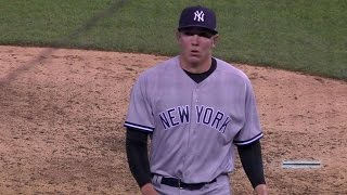 NYY@KC: Green fans the side in order in the 7th