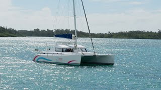 Ile Aux Cerf Island on Catamaran