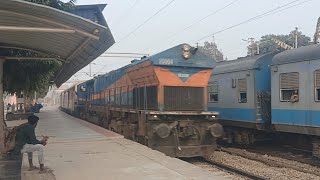 75602 Lumding DEMU Train stops for Xing || Mariani bound train + Avadh Assam Exp + DBRG bound train