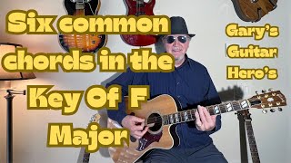 Key Of F Major - Six Common Chords - Acoustic Guitar Lesson                  #be