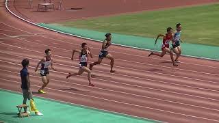 近江高校男子陸上競技部　県ユース　河内１００ｍ（予選）2018.8.19