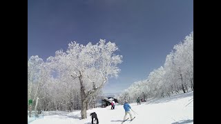 2024年3月20日（水）「春分の日」 -2度 曇りのち晴れ＜函館七飯スノーパークにて＞（今日も喰い込みのあるグルーミングバーンで楽しく面白く単独滑りを愉しむ♪）