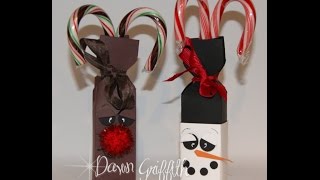 Rudolph Candy Cane Box Envelope Punch Board with Dawn