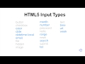 HTML - New Form Input Types