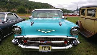 1957 TURQUOISE + WHITE ROOF CHEVROLET BEL AIR NJ 'BAYON'