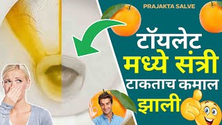 टाॅयलेट मध्ये संत्री टाकताच कमाल झाली😱 | How to Clean Toilet | Kitchen Tips \u0026 Tricks