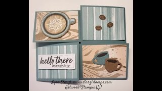 Quarter Fold card with Latte Love stamp set & dies, Stampin'Up!