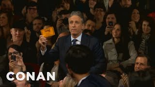 Jon Stewart & Stephen Colbert Crash Conan NYC | CONAN on TBS