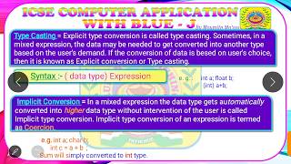 Ch-2 Data Type in Java (Part 5).. Computer Application with Blue J ICSE Class 10 ICSEPRUDENCE