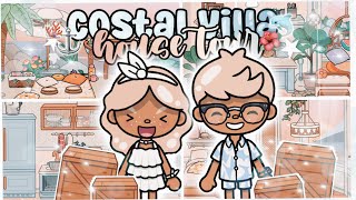 ⚓️🪸*AESTHETIC*Coastal villa house tour🐳🏠||VOICED| Toca Boca roleplay 🌍🐾