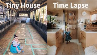 Amateur Builder Turns School Bus into GORGEOUS Tiny House: 18 Month TIME LAPSE