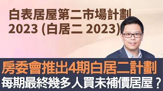 房委會推出4期白居二計劃    每期最終幾多人買未補價居屋？│招國偉