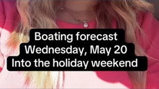 Wednesday boating forecast looking good!