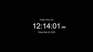 🔴 LIVE | Clock / Current time in Pacific, US / what time is it now