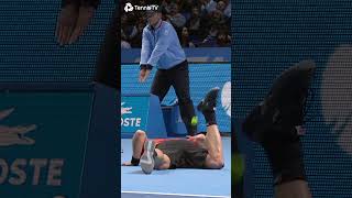 He Couldn't Stand Up...On Match Point! 😭