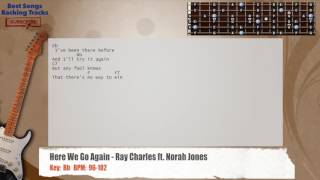🎸 Here We Go Again - Ray Charles ft. Norah Jones Guitar Backing Track with chords and lyrics