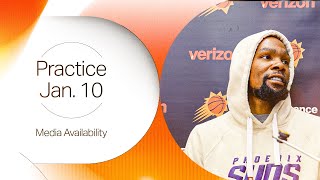 1-10-25 Phoenix Suns Practice Media Availability: Kevin Durant and Tyus Jones