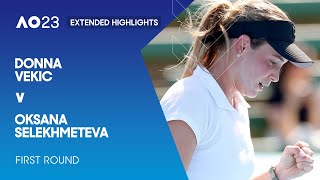 Donna Vekic v Oksana Selekhmeteva Extended Highlights | Australian Open 2023 First Round
