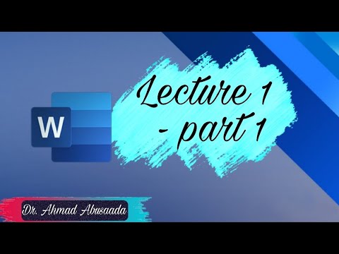 Advanced Computer Skills For Medical Sciences Lecture 1 Part 1