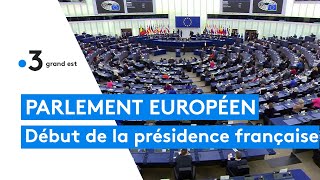 Parlement européen : lancement de la présidence française avec Emmanuel Macron