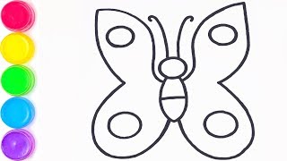 How To Draw and how to Paint a Butterfly funny story and coloring for Kids ☺