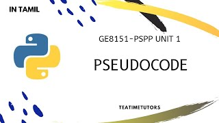Pseudocode in Python | Explained in Tamil