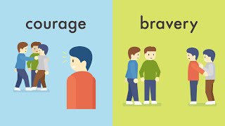 courageとbraveryの違い／braveとboldの違い／diligentとpatientの違い　勇気など気持ちにまつわる英語の類義語をイラストで説明 (vol.78)