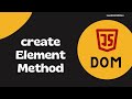 29. createElement method for creating the HTML Element - DOM