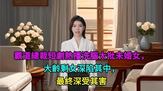 霸道總裁短劇熱播洗腦大批未婚女，大齡剩女深陷其中，最終深受其害