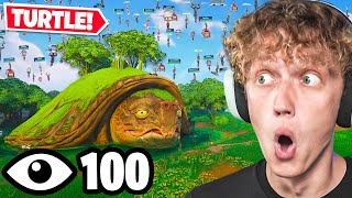 I Got 100 Players To Land On The TURTLE In Chapter 6 Fortnite! (One Chest)