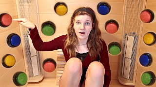 100 MYSTERY BUTTONS...only ONE lets me escape the SAUNA! | Match Up