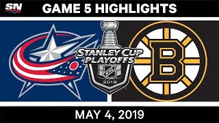 NHL Highlights | Blue Jackets vs. Bruins, Game 5 – May 4, 2019