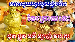 ខែក្រោយនេះ ឆ្នាំទាំង៦ ជូត ឆ្លូវ មមី ម្សាញ់ វក កុរ មានលុយហូរចូលដូចទឹក,khmer horoscope by nnkhd