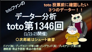 toto第1346回 totoファンのデーター分析   13試合toto復活　ブンデスリーガ、プレミアリーグの勝敗表　得点予想　得点の散布図　totoサッカーくじ