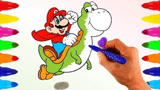 Super Mario Coloring Pages for Kids | Learn Colors for Toddlers Babies Children | Learning Video