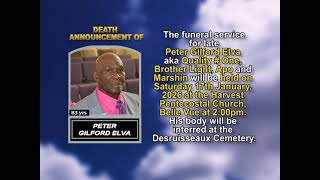 Peter Gilford Elva ~ Short Obituary