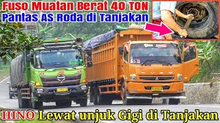 FUSO Baru Patas AS RODA !! Muatan Berat 40 TON Terhenti di Tengah Tanjakan Cibeka , Extrem Road