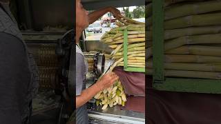 Fresh Sugarcane Juice With Lemon - Malaysian Street Food