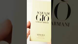 Acqua di Giò Absolu Giorgio Armani unboxing. #shorts #adg #armani #giorgioarmani