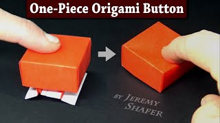 Easy Origami Button Fidget Toy 🆘 from One Square of Paper!