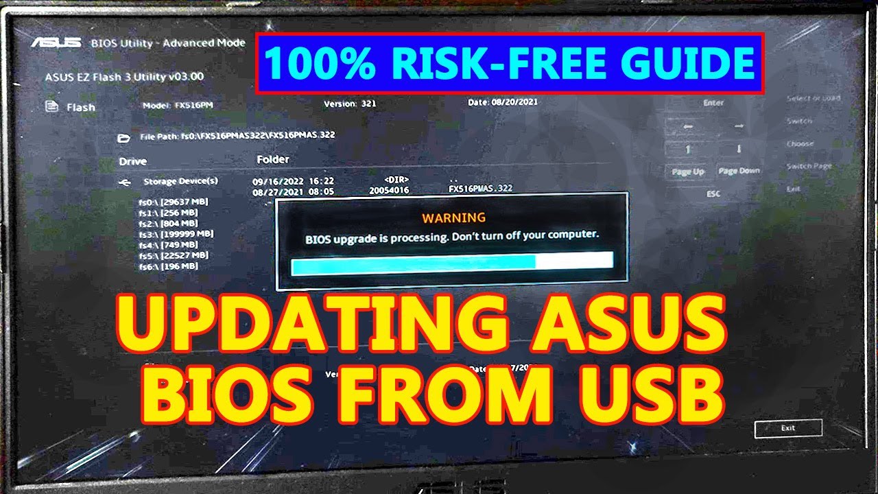 How To Update BIOS In Asus Motherboard From USB Flash Drive ...