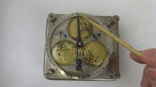 Yale Type D time lock, 1889, winding and setting