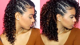 ChellisCurls | Wash & Go with 3 Side Braids